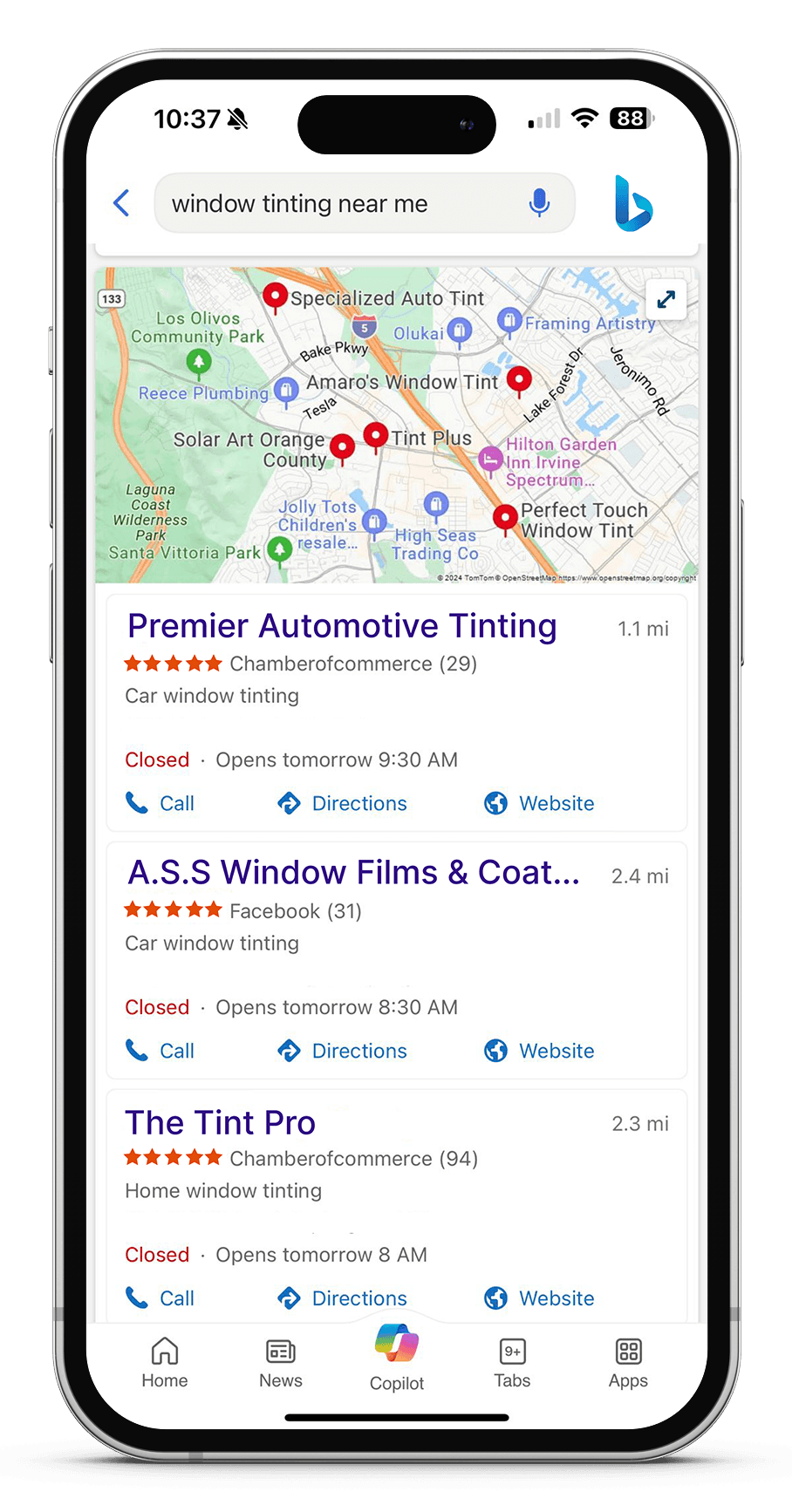 Bing advertising plan screens for Kepler marketing campaigns